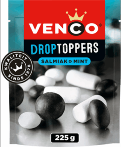 Venco Droptoppers salmiak en mint
