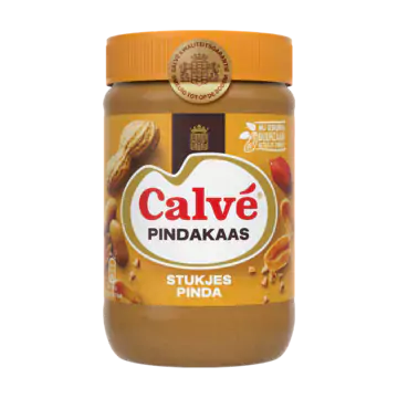 Calvé Pindakaas met stukjes pinda 650 gram