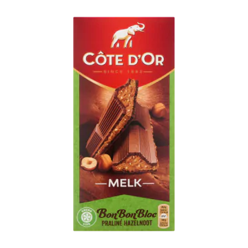 Cote dOr Bon Bon Bloc Praline Hazelnoot Melk Côte d'Or Bon Bon Bloc Praliné Hazelnoot Melk