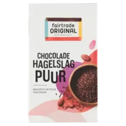 Fair Trade Chocolade hagelslag puur