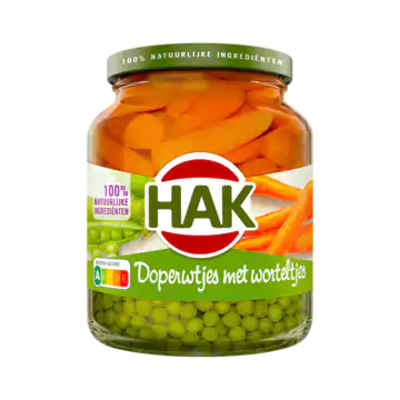 Hak peas with carrots