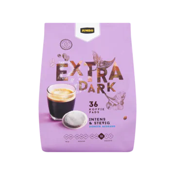 Jumbo Extra Dark 36 Koffiepads