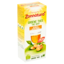 Zonnatura Organic Green Tea Ginger 20 Pieces Zonnatura Organic Green Tea Ginger