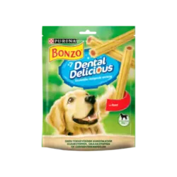 Bonzo Dental Delicious met Rund Gebitsverzorgende Hondensnack - 7 Stuks Bonzo Dental Delicious met Rund Gebitsverzorgende Hondensnack