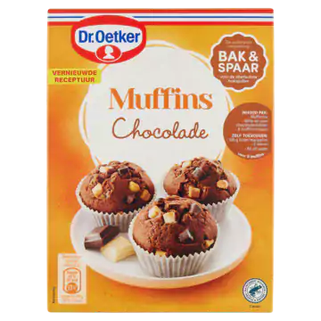 Dr. Oetker Muffins Chocolade 345g Dr. Oetker Muffins Chocolade