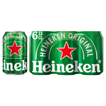 Heineken Premium Pilsener Blik 6 x 33cl Heineken Premium Pilsener Blik