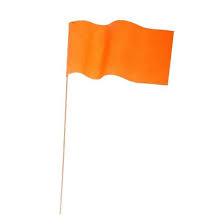 Orange waving flag