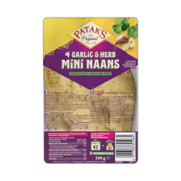 Patak's Knoblauch und Kräuter Mini Naans