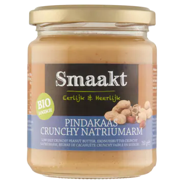 Schmeckt Bio-Erdnussbutter, natriumarm, knusprig