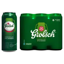Grolsch Pils, blik 6 x0.5 ltr