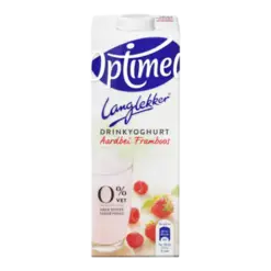 Optimel Long Delicious Drinking yoghurt Strawberry Raspberry 1 ltr