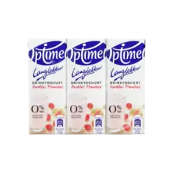 Optimel Long Tasty Drinking Yogurt Strawberry Raspberry Multipack