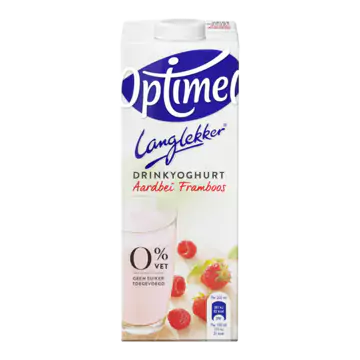 Optimel Lang Lekker Drinkyoghurt Aardbei Framboos Optimel Long Delicious Drinking yoghurt Strawberry Raspberry 1 ltr