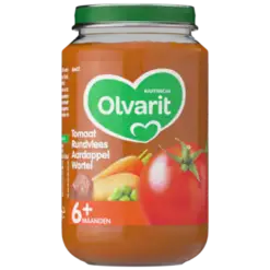 Olvarit Tomaat Rundvlees Aardappel Wortel 6+