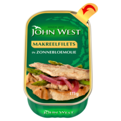 John West mackerel fillets in sunflower oil 115 grams John West mackerel fillets in sunflower oil 115 grams