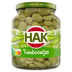 Hak tuinboontjes, pot