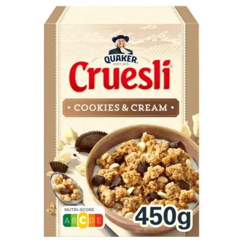 Quaker Cruesli Cookies en Cream