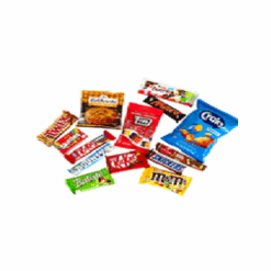 Candy, biscuits, chips & pretzels