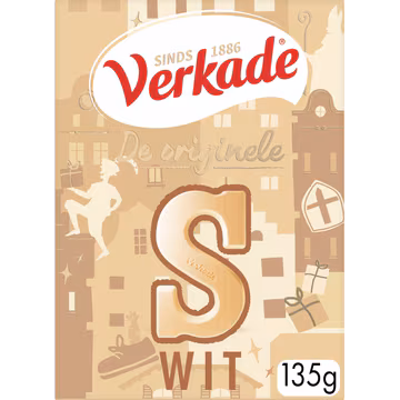 Verkade Buchstabe aus weißer Schokolade