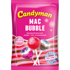 Candyman Mac Bubble Bubblegum Knots Strawberry, Cola, Cherry
