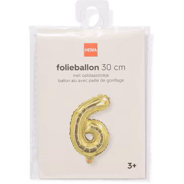 HEMA Folienballon Gold 6