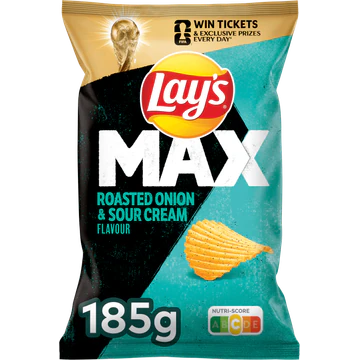 Lay's Max Ribbel Chips Roasted Onion and Sour Cream